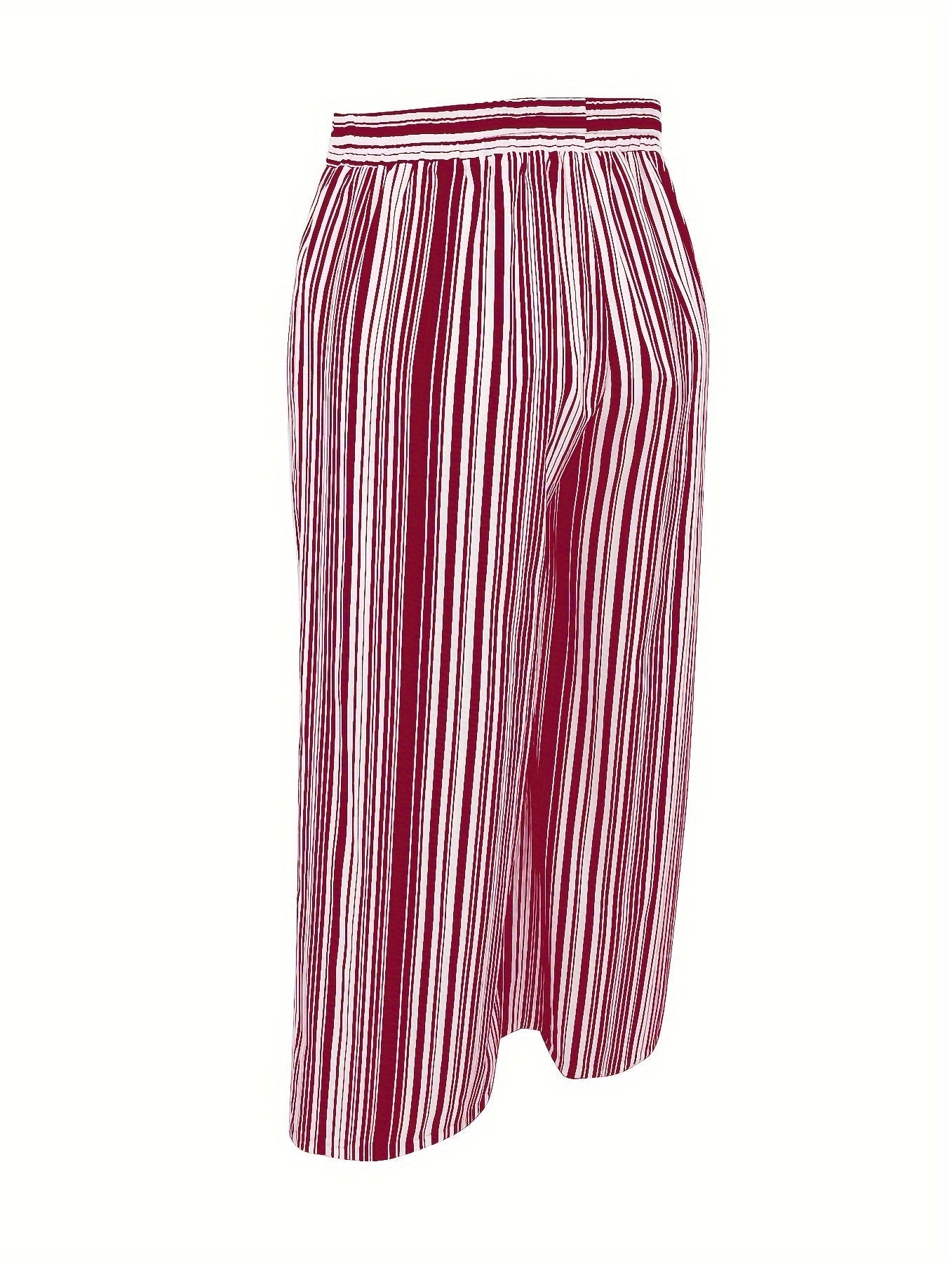 Black and white striped wide pants - Lisa