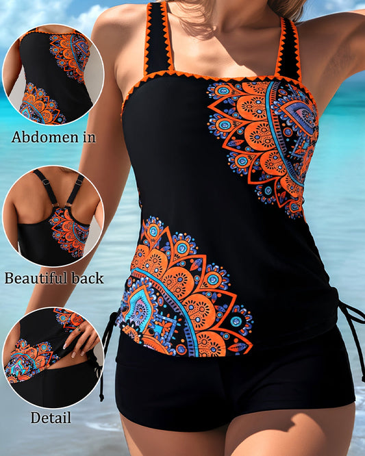 Tankini Positioniert Gedruckt