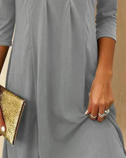 Kleid Rundhalsausschnitt elegant und stilvoll