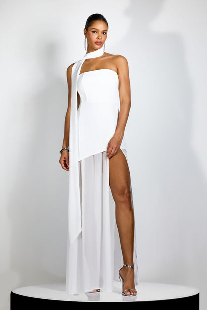 Maxi Dress with Side Slit and Halter Neck for Women - Orsola