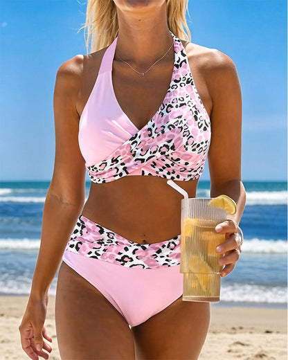 Bikini Gekreuzt V-Ausschnitt Halter