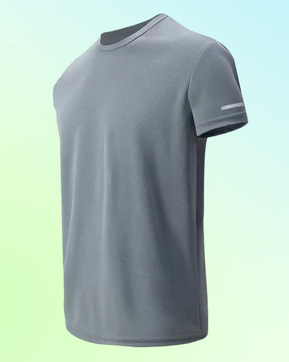Herren T-Shirt Einfarbig Kurzarm Sportlich