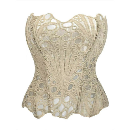 Floral Lace Strapless Corset Top for Women - Carla