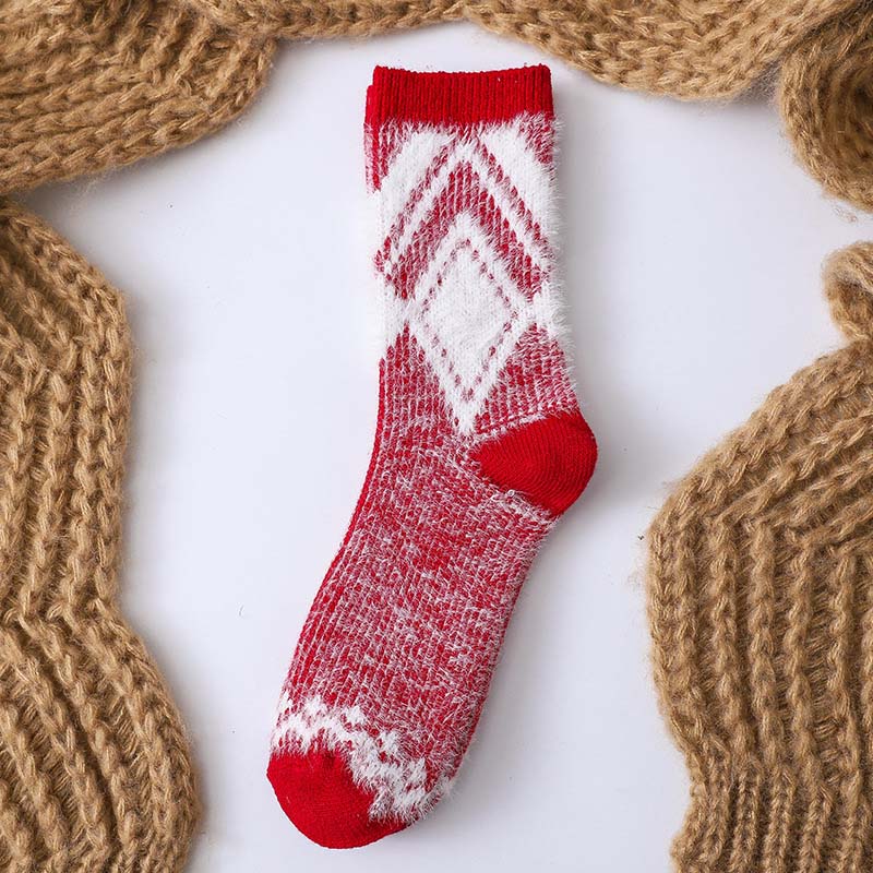 Lässige Warme Socken Rot