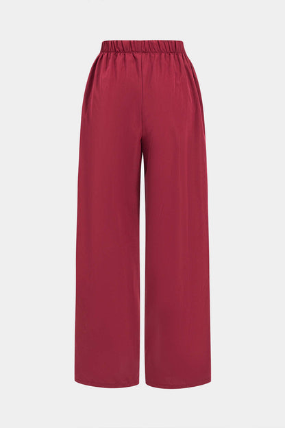 Mehrfarbige 90er Patchwork Hosen mit Schleifen Detail