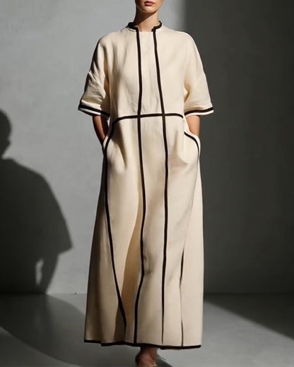 Kleid Farbblock Locker Urlaub