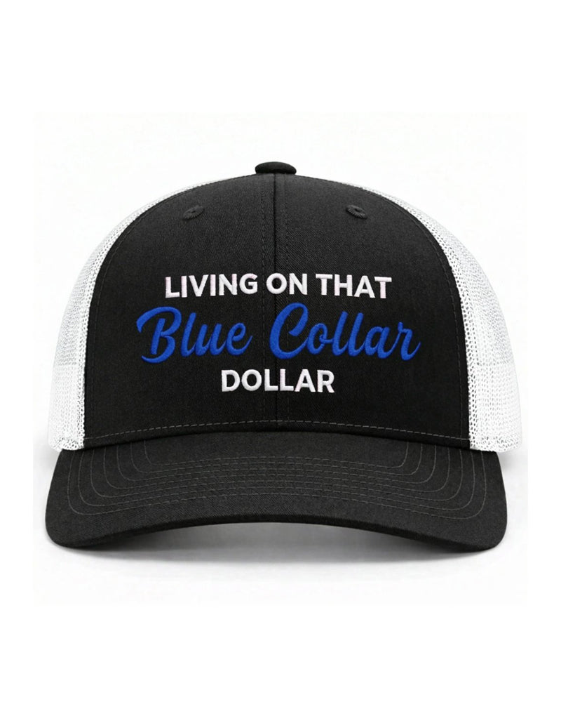 Hut Blauer Kragen Dollar Trucker – Stolze Arbeitskleidung Kappe
