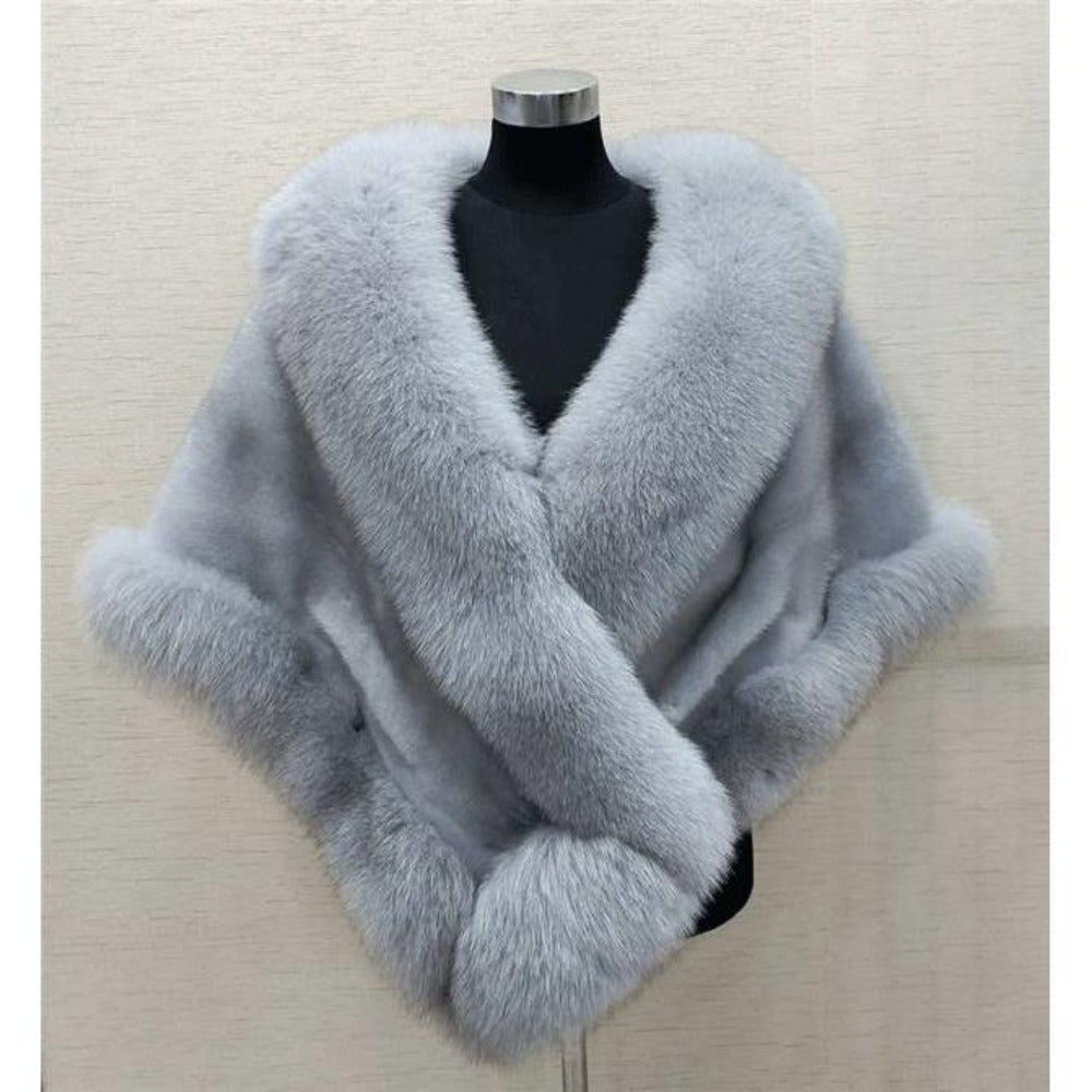 Faux Fur Winter Shawl for Women - Alina