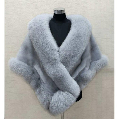 Faux Fur Winter Shawl for Women - Alina