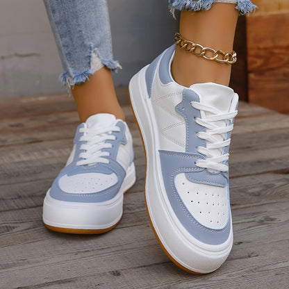 Weiß-Blaue Sneakers - Lena