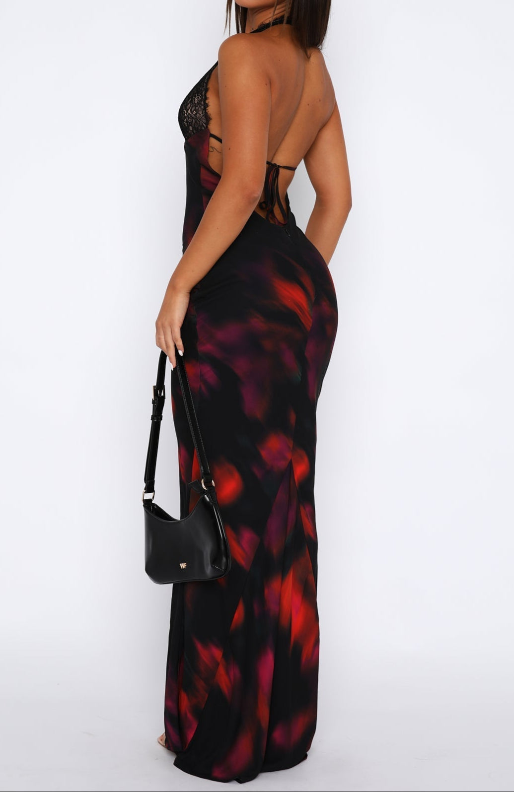 Robe longue Marina à imprimé floral Sangria