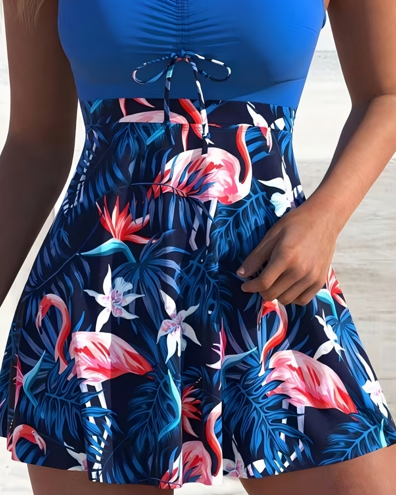 Tankinis Flamingo Print Rock