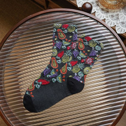 Lässige Socken Im Ethnischen Stil Schwarz