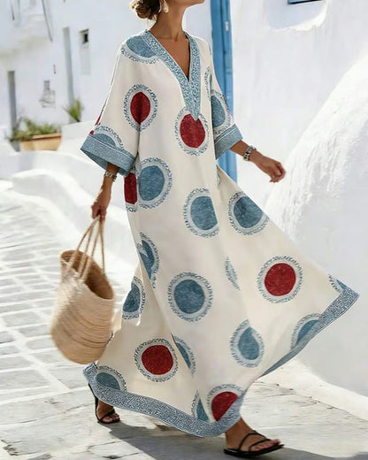 Kleid Pünktchen Druck Locker