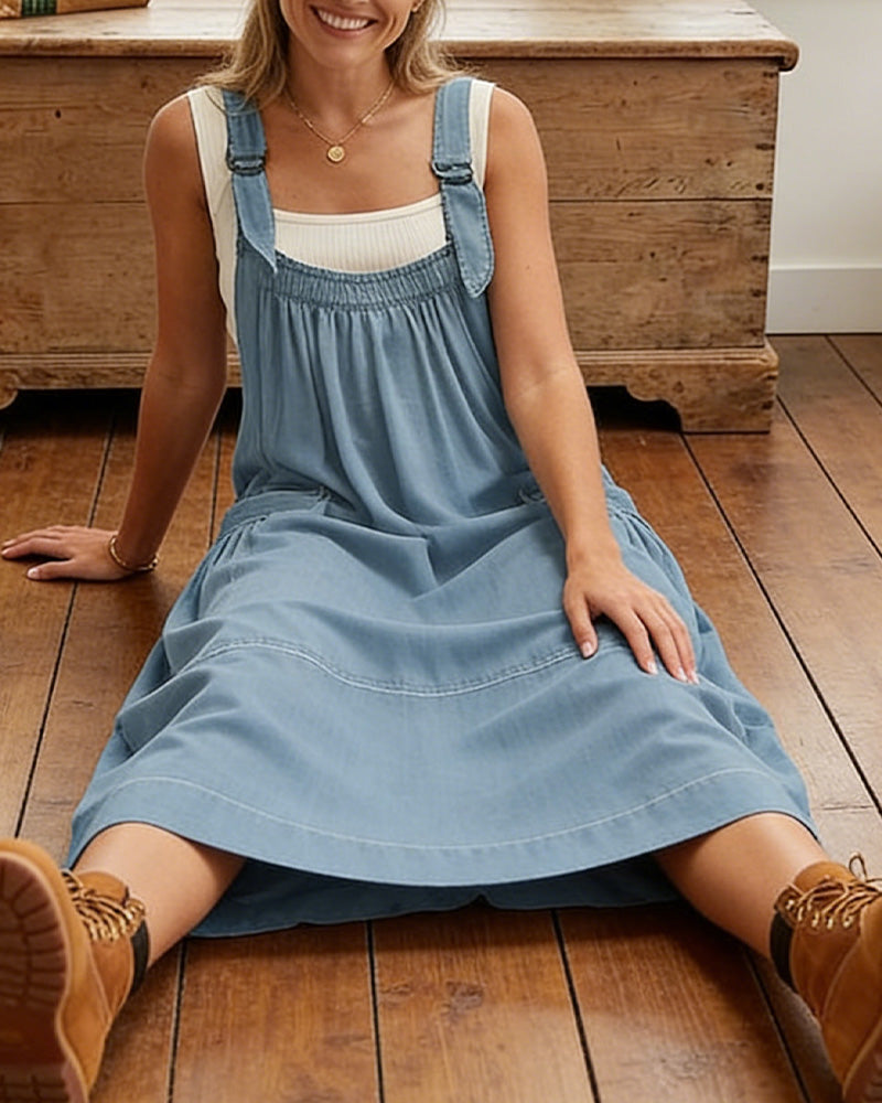 Kleid Verstellbare Schulterträger Trägerkleid