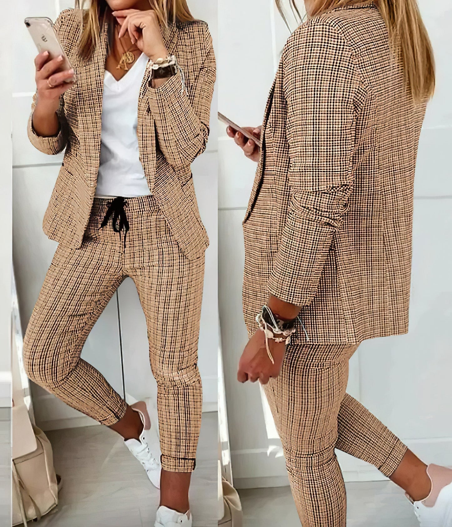 Grey Check Set - Anna