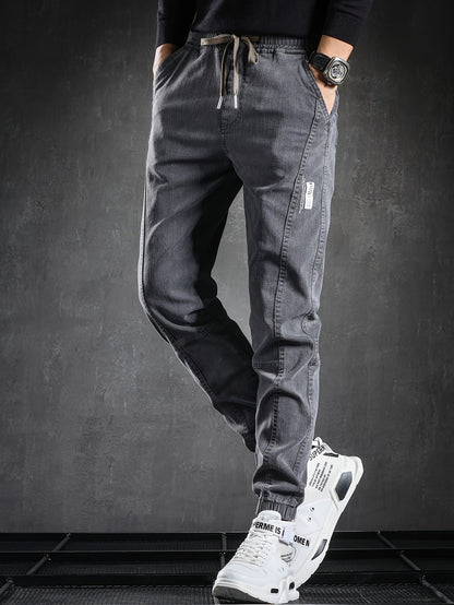 Grey jogger pants with drawstring and pockets - Felix