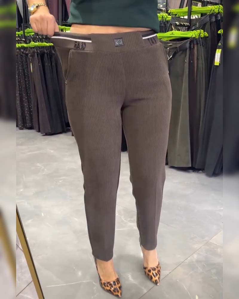 Hose casual Gummizug verjüngt