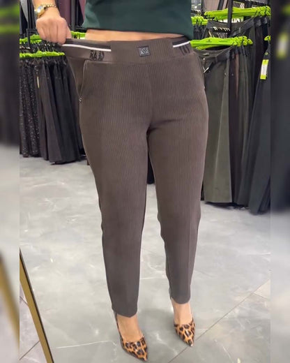 Hose casual Gummizug verjüngt