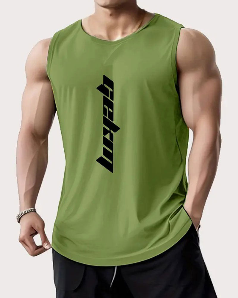 Tanktop Casual Buchstabendruck ärmellos