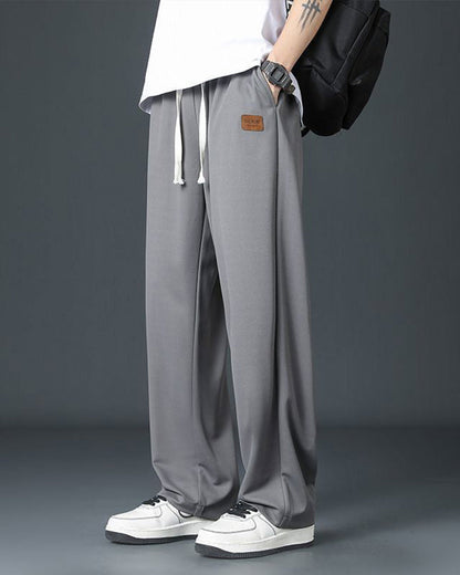 Herren Hose Lässig Kordelzug Gerades Bein