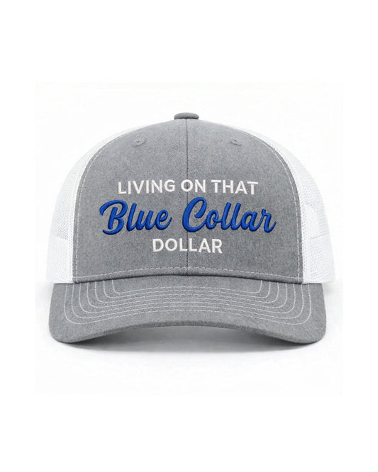Hut Blauer Kragen Dollar Trucker – Stolze Arbeitskleidung Kappe