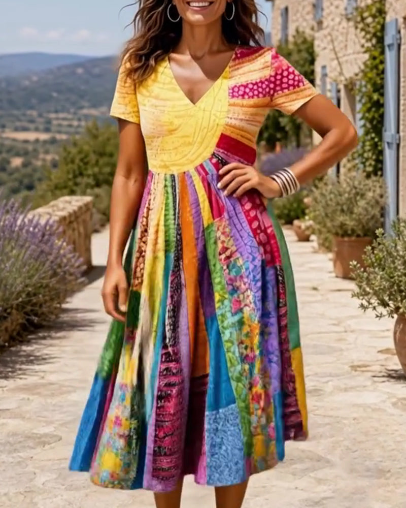 Kleid Bunt Lässig Trendy