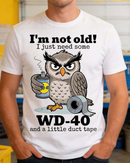T-Shirt Eule Lustig Einfarbig Lässig
