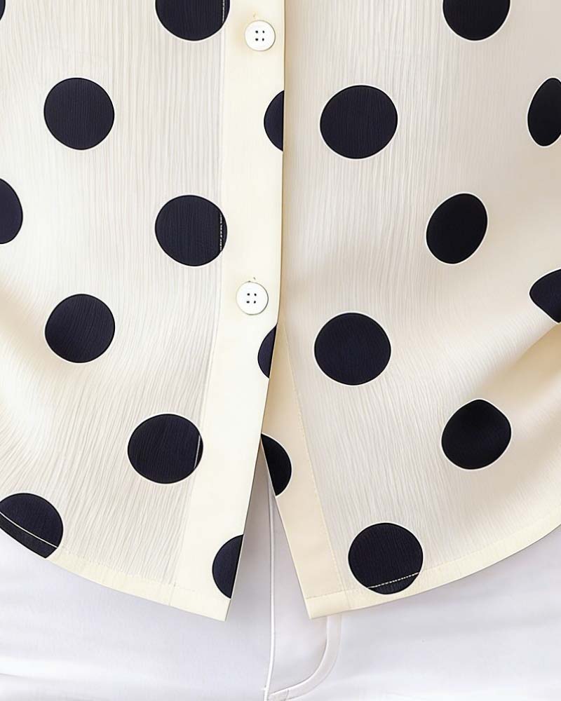Bluse Polka-Dot Kurzarm