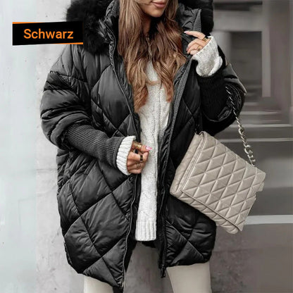 🍂 Frühherbst-Sonderaktion: 50 % Rabatt！⌛️Damen Midi-Parka mit Strickärmeln