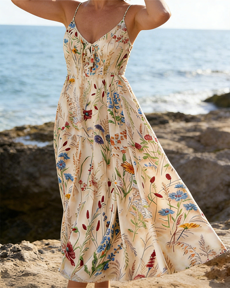 Kleid Landhausstil Blumenmuster Träger