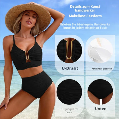 Bikini Damen Hochbund Push-Up