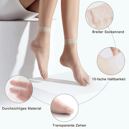 Damen transparenter Kristall Seide Socken