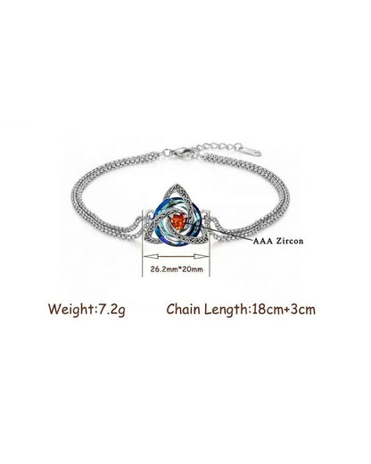 Armband Geburtsstein Dreifachknoten