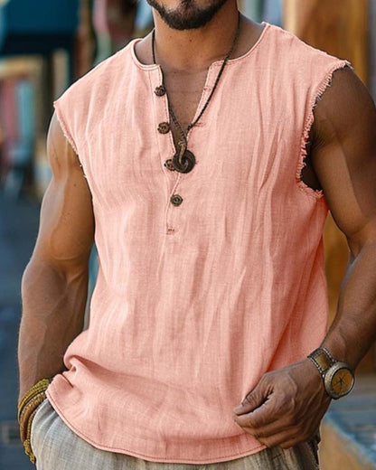 Tanktop Herren Lässig Einfarbig