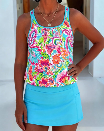 Tankini Blumig Druck Tank Top