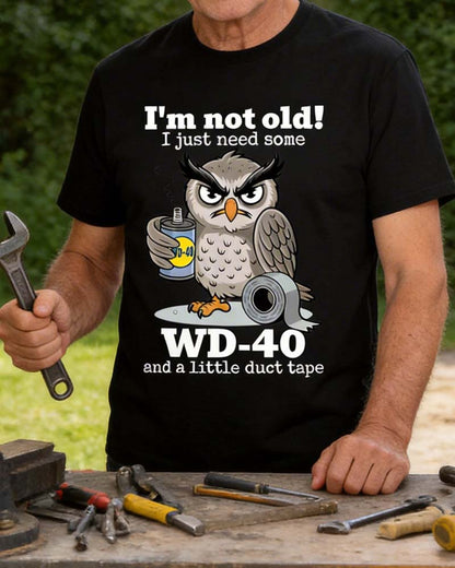 T-Shirt Eule Lustig Einfarbig Lässig