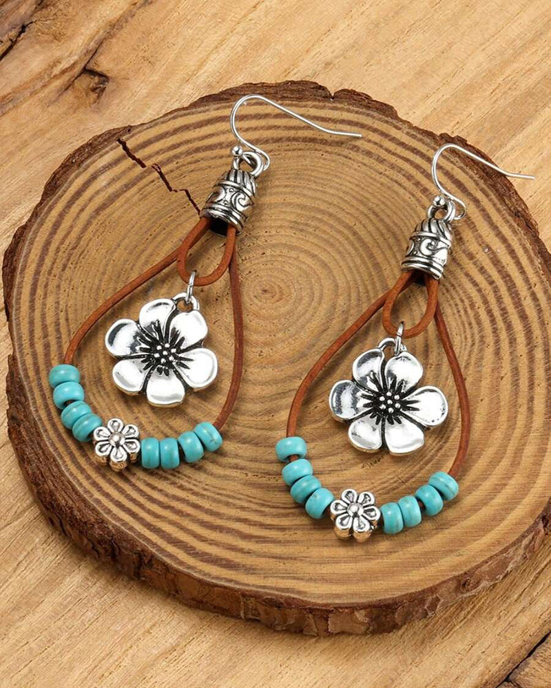 Anhänger-Ohrringe Bohemian Style Bunt Vintage Perlen