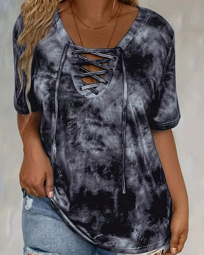 Bluse Tie-Dye Print