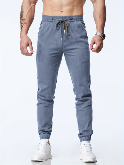 Grey Drawstring Jogger Jeans - Elias