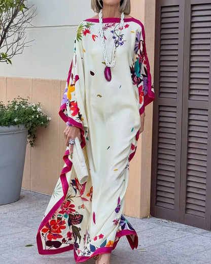 Kleid Off-Shoulder Kontrast Locker Urlaub