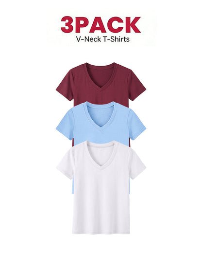 1/3er-Pack Bequeme Basic-T-Shirts Für Damen