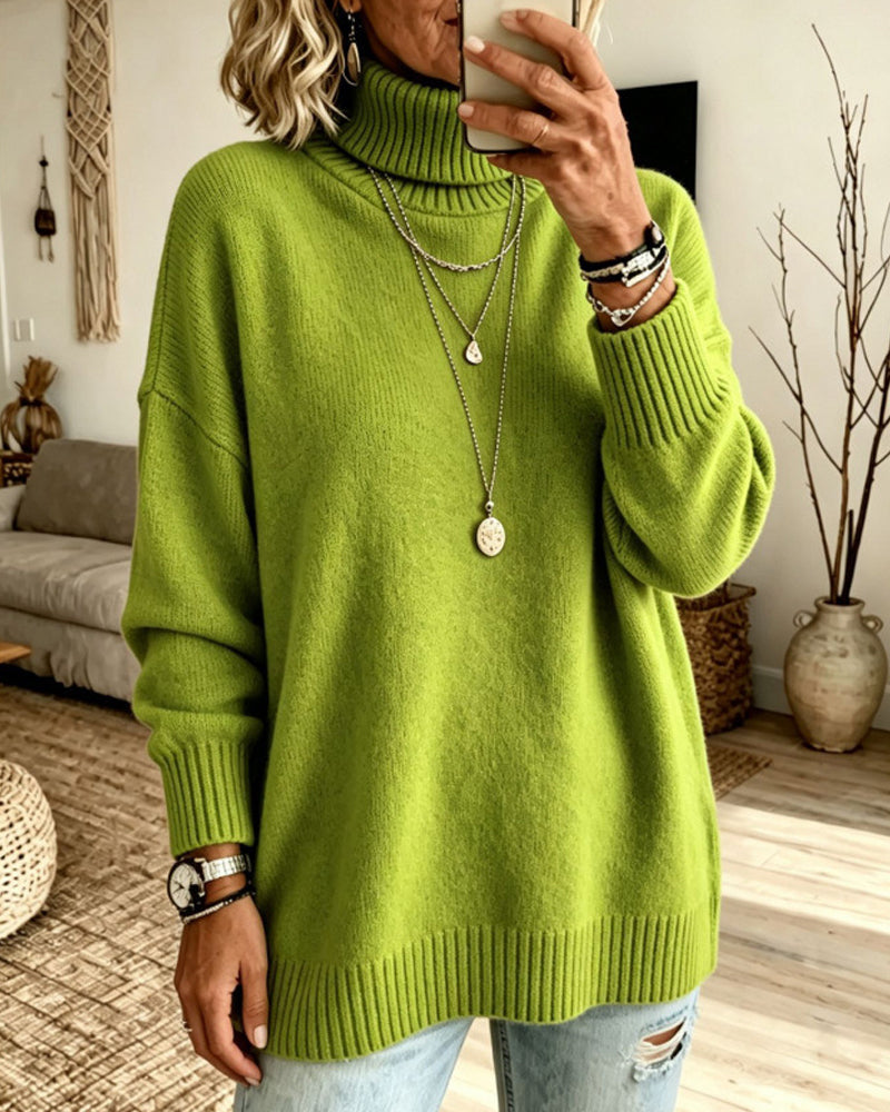 Pullover Hoher Hals Locker