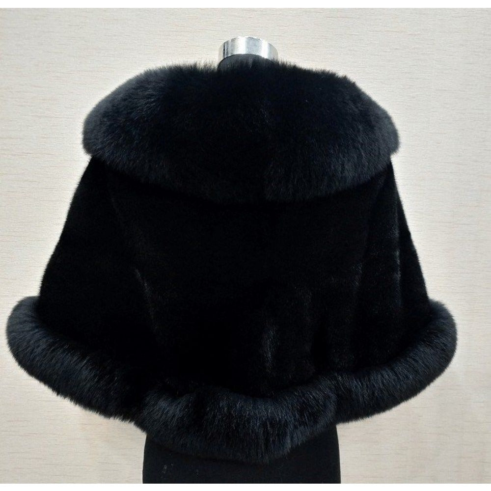 Faux Fur Winter Shawl for Women - Alina