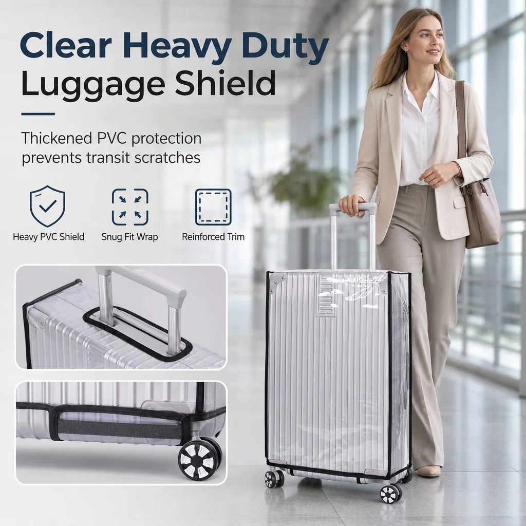🧳 Transparente Schutzhülle für Koffer