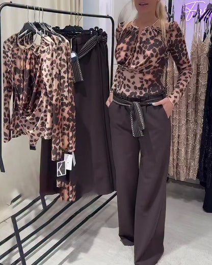 Top stilvoll und körperbetont Leopardenprint