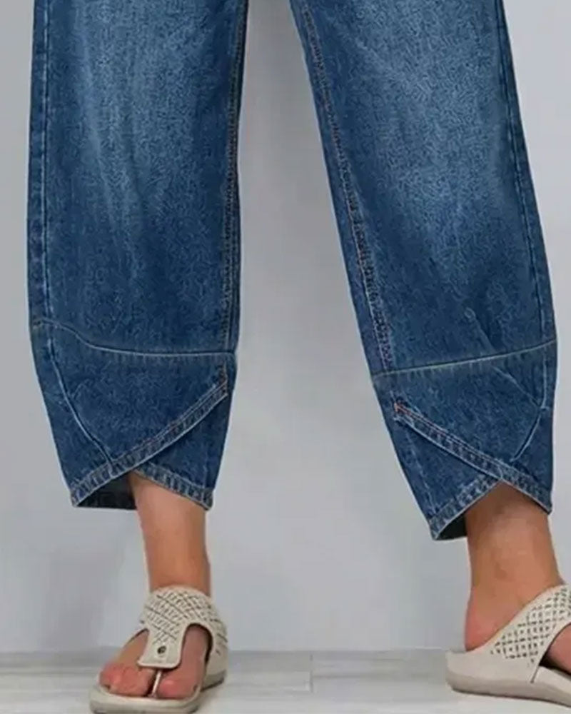 Hose Denim Patchwork Casual