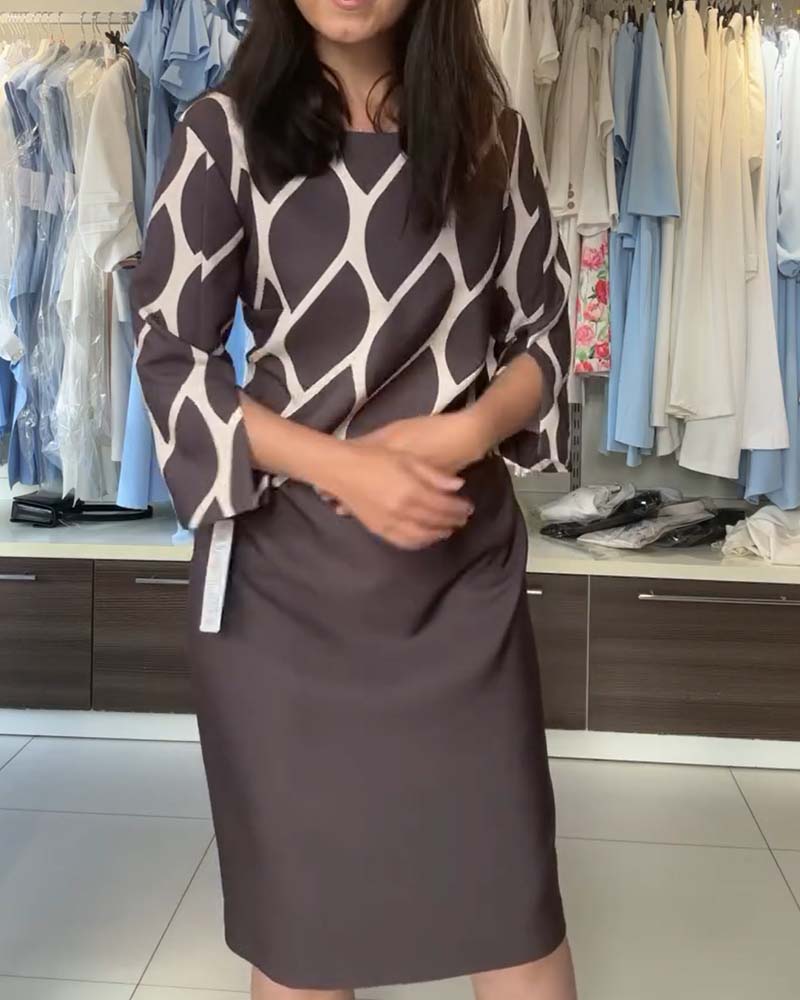 Kleid Casual Rundhals