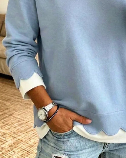 Sweatshirt Muschelkante Falsch Zweiteilig