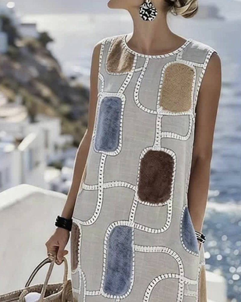 Kleid Gerade Ärmellos